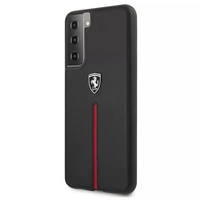 Ferrari FEOSIHCS21MBK S21+ G996 čierny pevný kryt Off Track Leather Nylon Stripe