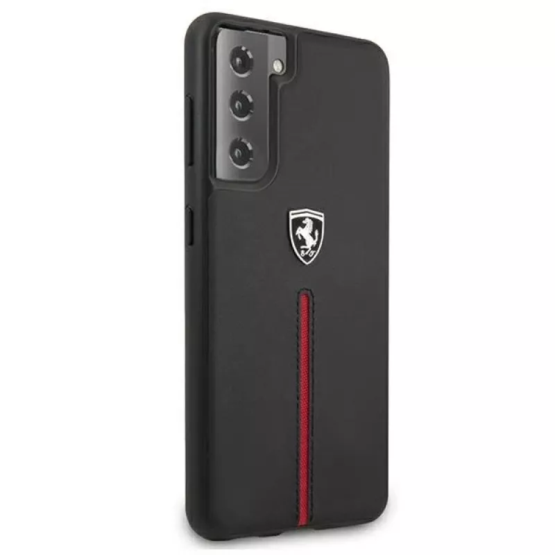 Ferrari FEOSIHCS21MBK S21+ G996 čierny pevný kryt Off Track Leather Nylon Stripe