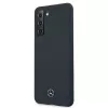 Mercedes-Benz Silicone Line pevný kryt pre Samsung Galaxy S21 - modrý