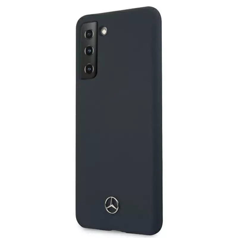 Mercedes-Benz Silicone Line pevný kryt pre Samsung Galaxy S21 - modrý