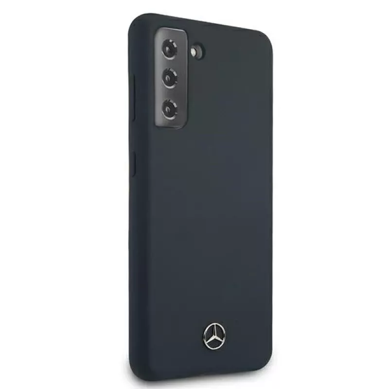Mercedes-Benz Silicone Line pevný kryt pre Samsung Galaxy S21 - modrý