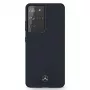 Mercedes-Benz Silicone Line pevný kryt pre Samsung Galaxy S21 Ultra (SM-G998) - modrý