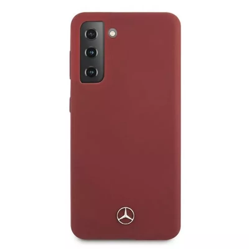 Mercedes-Benz Silicone Line pevný kryt pre Samsung Galaxy S21 (SM-G991) - červený
