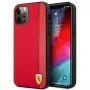 Ferrari FESAXHCP12LRE iPhone 12 Pro Max 6,7 inch červený pevný kryt On Track Carbon Stripe