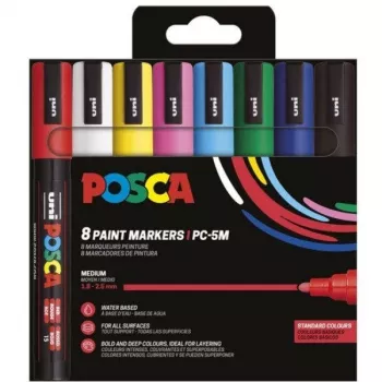POSCA Uni-Ball fixka UNI PC-5M 8-dielna sada Basic (182558)
