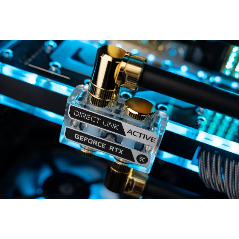 EK Water Blocks Vector² GPU Water Block Interconnect Bridge - akryl - transparentná - G1/4 palca - 41 mm