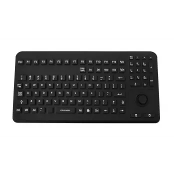 GETT InduKey InduProof Advanced TKG-104-MB-IP68-VESA-BLACK priemyselná klávesnica, 104 klávesov, IP68, montáž VESA, USB, čierna