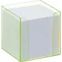 Folia 9907/4 poznámkový box s fluorescenčne zeleným okrajom a papierovou kockou