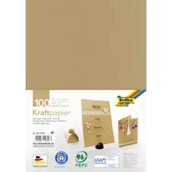 Folia kraftový papier hnedý 120 g/m² 100 listov A4