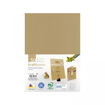 Folia kraftový kartón hnedý 230 g/m² 50 listov - A4