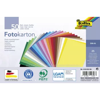 Folia fotokartón farby mix 300 g/m² 50 listov A4