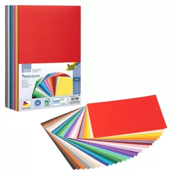 Folia remeselný papier zmiešané farby 130 g/m² 500 listov - A4