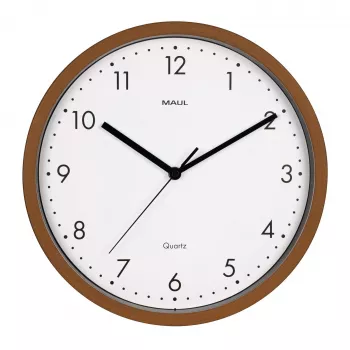 MAUL 9051476 nástenné hodiny kremenné 30 cm x 5 cm drevo (tmavé) biela