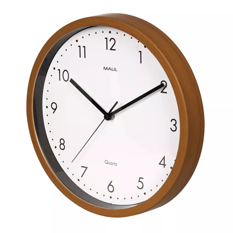 MAUL 9051476 nástenné hodiny kremenné 30 cm x 5 cm drevo (tmavé) biela