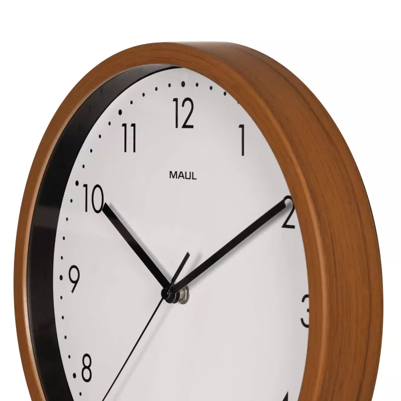MAUL 9051476 nástenné hodiny kremenné 30 cm x 5 cm drevo (tmavé) biela