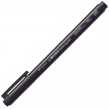 Tombow MONO Drawing Pen Fineliner 02 - čierna - šírka čiary 0,30 mm