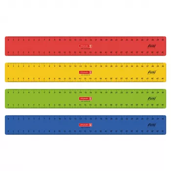 BRUNNEN pravítko 30,0 cm červené žlté zelené alebo modré