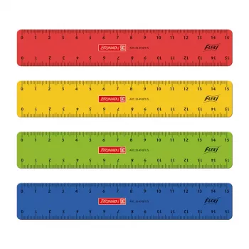 BRUNNEN pravítko 15,0 cm výber farby červená žltá zelená modrá