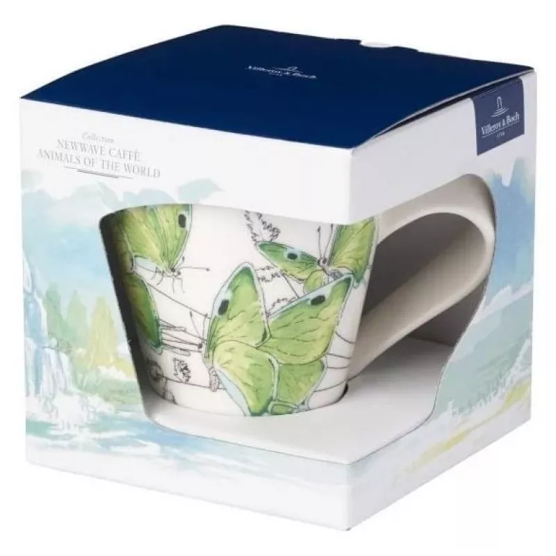 Villeroy & Boch NewWave Caffe Deep Green porcelánový hrnček 300 ml darčeková krabica