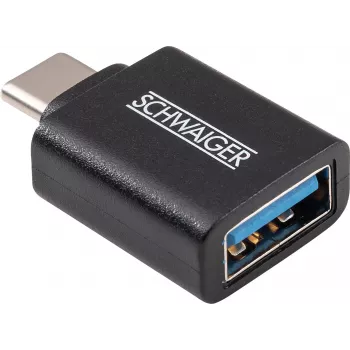 Schwaiger USB adaptér USB 3.1 Type-C konektor samec na USB 3.0 Type-A konektor samica čierny (CAU310 533)