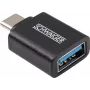 Schwaiger USB adaptér USB 3.1 Type-C konektor samec na USB 3.0 Type-A konektor samica čierny (CAU310 533)