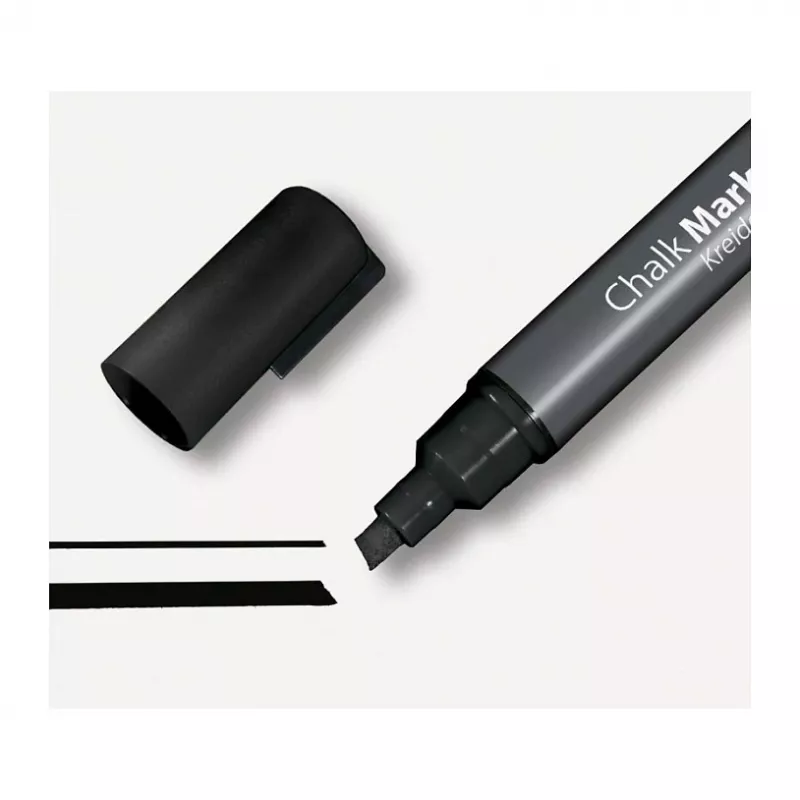 SIGEL kriedový marker 50 Chalk Marker klinový hrot 1-5 mm čierna 1 kus