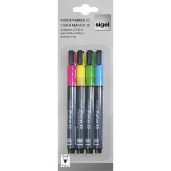 SIGEL Chalk Marker 20 guľatý hrot biela