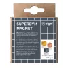 SIGEL BA724 kockové neodýmové magnety 11 mm medená zlatá sivá lesklé balenie 3 ks
