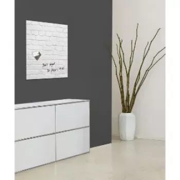 SIGEL GL164 magnetická sklenená tabuľa 480 x 480 mm biela