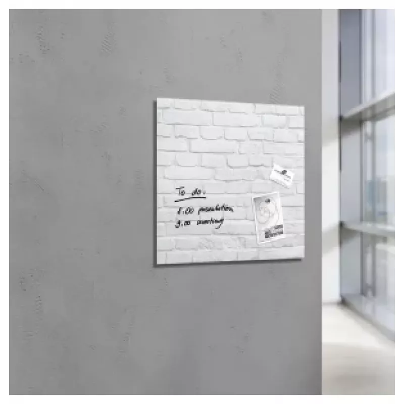 SIGEL GL164 magnetická sklenená tabuľa 480 x 480 mm biela