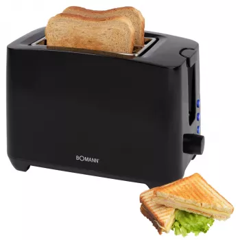 Bomann TA 6065 CB čierna 2-slice hriankovač