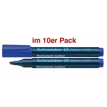 Schneider Maxx 133 permanentný marker modrý 1,0 - 4,0 mm, balenie 10 ks
