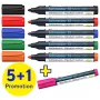 Schneider Maxx 290 sada fixiek na bielu tabuľu a flipchart, 6 ks, rôzne farby, 2,0 - 3,0 mm