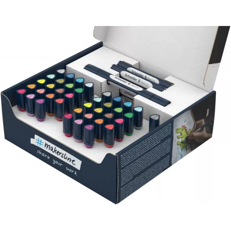 Schneider Paint-It 040 52-dielna sada brush pier, miešané farby