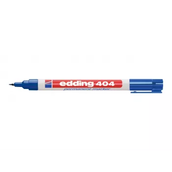 EDDING 404 Permanentný marker na sklo, kov, plast - čierny - 1 mm guľatý hrot