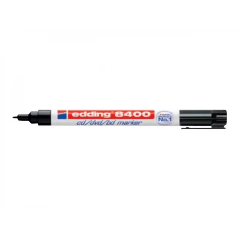 EDDING 8400 CD/DVD/BD Permanentný marker - čierny - 0,5-1 mm guľatý hrot