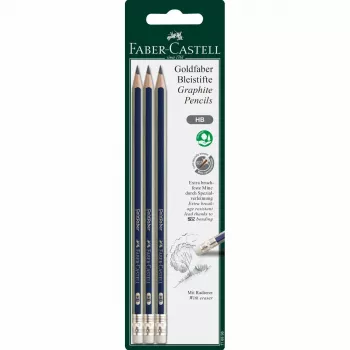 Faber-Castell Goldfaber G-Tip grafitová ceruzka HB balenie 3 ks tmavozelená (116896)
