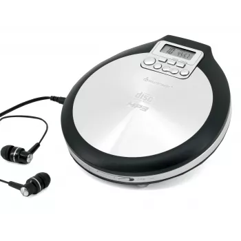Soundmaster CD9220 prenosný CD prehrávač s 40s Anti-Shock, DBBS, čierny/strieborný