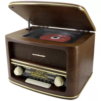 Soundmaster NR961 stolové rádio DAB+, FM, AUX, USB, CD, Bluetooth, diaľkový ovládač, hnedá