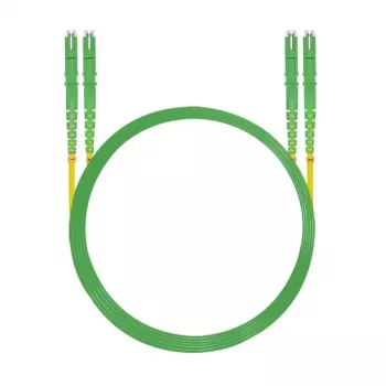 HELOS LWL patch kábel E2000® APC/E2000® APC (LSH) duplex 9/125µm OS2 žltý 0,5 m