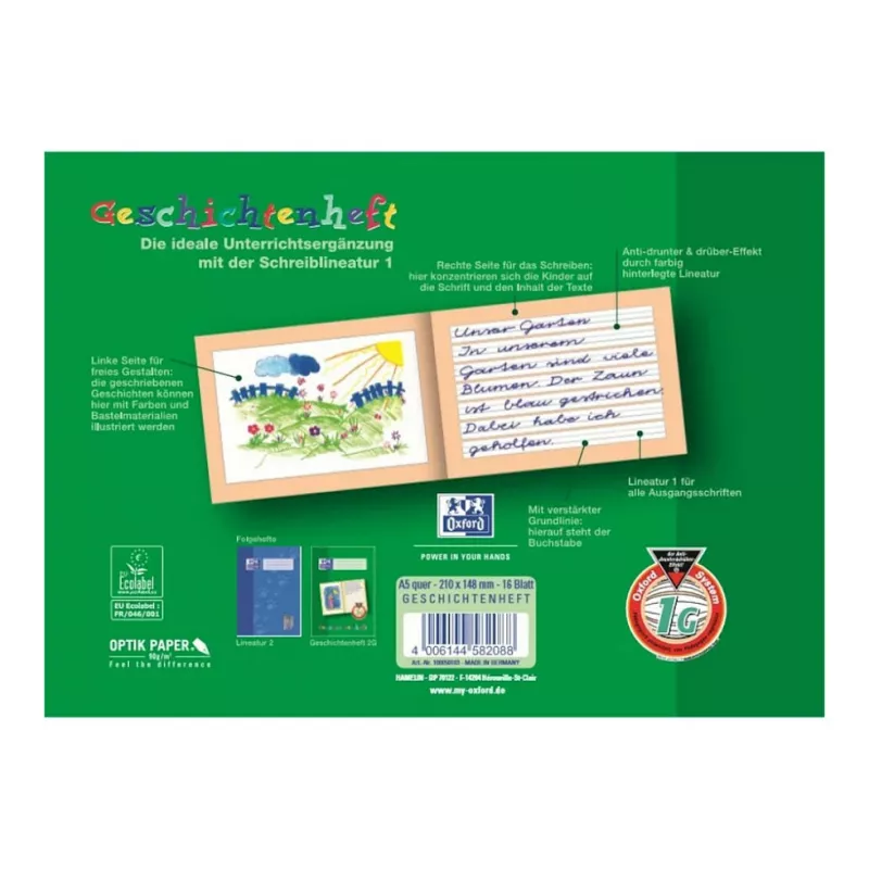 Oxford 100050103 zošit A5 90 g/m2 zelený