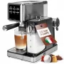PROFI COOK PC-ES-KA 1266 kávovar na espresso s pákovým systémom a kapsulovým systémom, 20 bar, 1450 W, čierna/strieborná