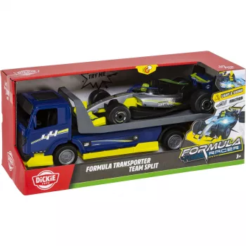 Dickie Formula Transporter Team Split 203766000 prepravník áut s 2 Die-Cast autami