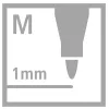 STABILO OHPen Universal M 853 non-permanent overhead projektor pero, čierna, 1,0 mm Medium Bullet Tip