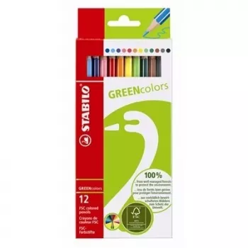 STABILO GREENcolors farebné ceruzky - viacfarebné - 12 ks