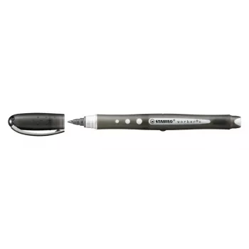 STABILO Worker rollerball pero sada – 4 rôzne farby – 0,5 mm – čierna, modrá, červená, zelená