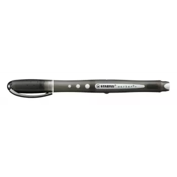 STABILO Worker rollerball pero sada – 4 rôzne farby – 0,5 mm – čierna, modrá, červená, zelená