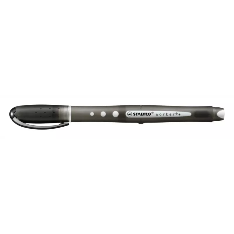STABILO Worker rollerball pero sada – 4 rôzne farby – 0,5 mm – čierna, modrá, červená, zelená