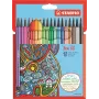 STABILO Pen 68 – fine – 18 farieb – sortiment – guľatý hrot – 1 mm – sortiment
