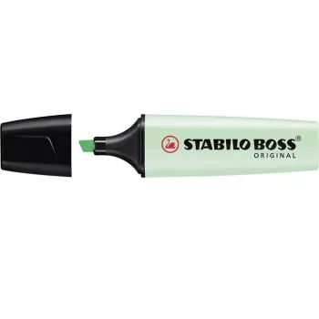 STABILO BOSS ORIGINAL zvýrazňovač – mätovo zelená – klinový hrot – 2 mm / 5 mm – atrament na vodnej báze – 1 ks